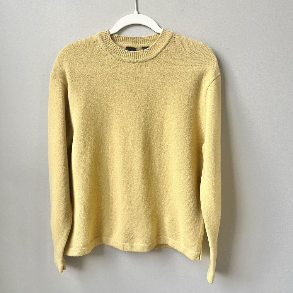 Vintage Gap Sweater Women's Small 100% Lambswool Amber Yellow 90s Heritage Cozy